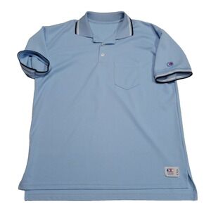 Vintage CK Cliff Keen Athletic Baby Blue Striped Activewear Polo Men's 2XL